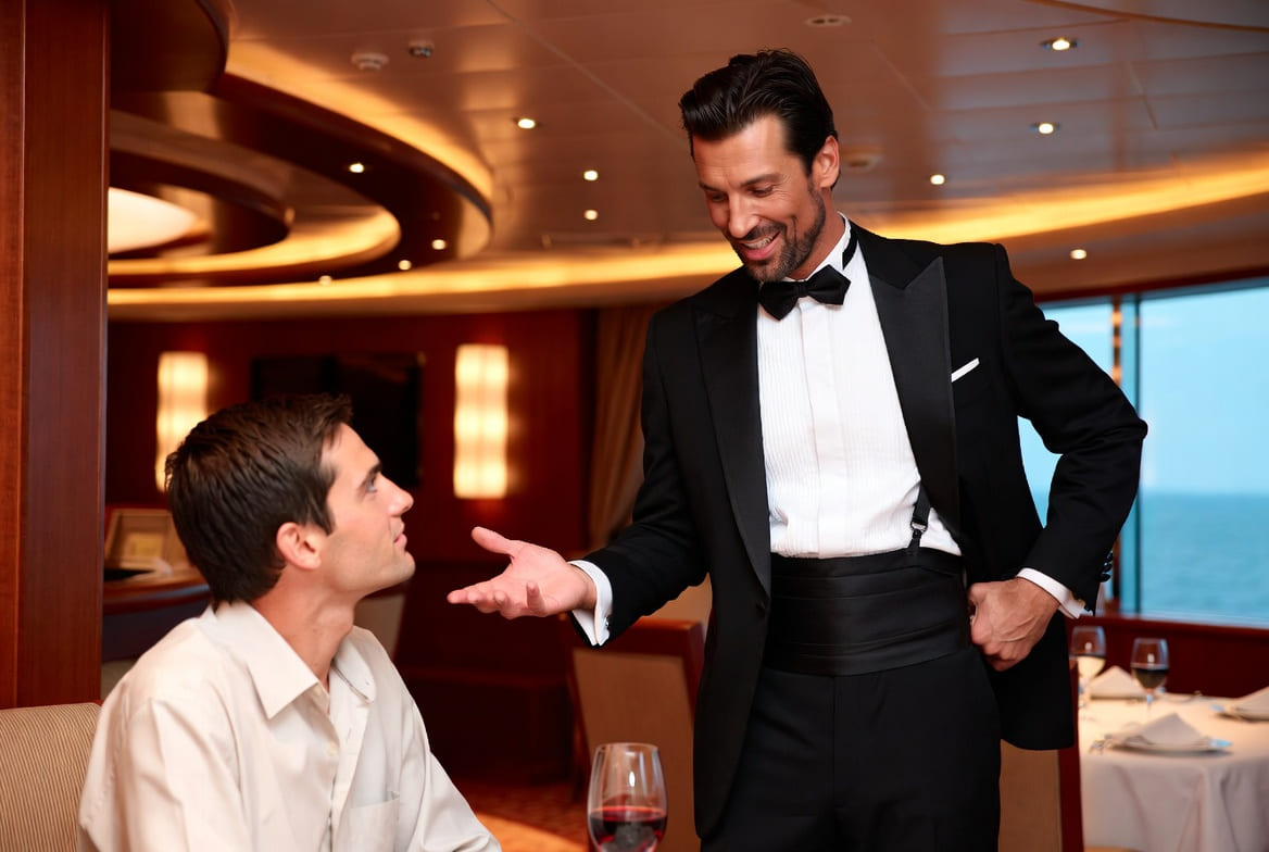 Immagine Seduzione del Maitre su Transatlantico durante una Crociera Appassionata