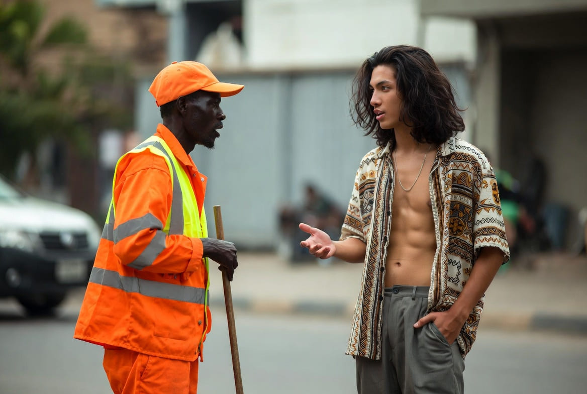 Immagine Operatore pulizie quartiere: la mia prima volta con Mustaff e i suoi amici arabi