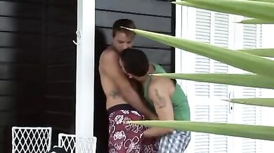 Froci in calore sulla veranda