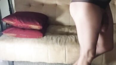 Cazzo duro in calze collant