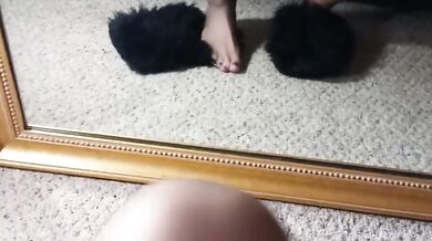 Cazzo duro in calze collant