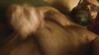 50enne peloso si masturba e sborra