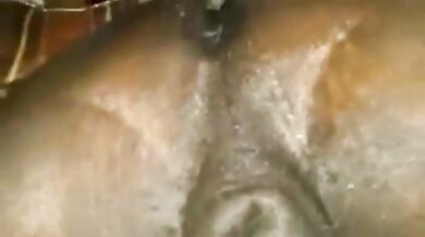 Scopata amatoriale con un grasso nero senza preservativo