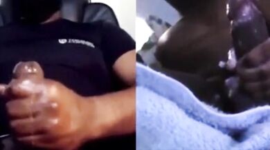 Uomini neri si masturbano e sborrano