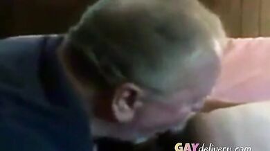 Papà orso amatoriale succhia un piccolo cazzo