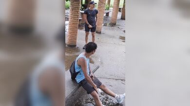 Gay Latino Troia Inculato a Pecora All'Aperto con Pompino