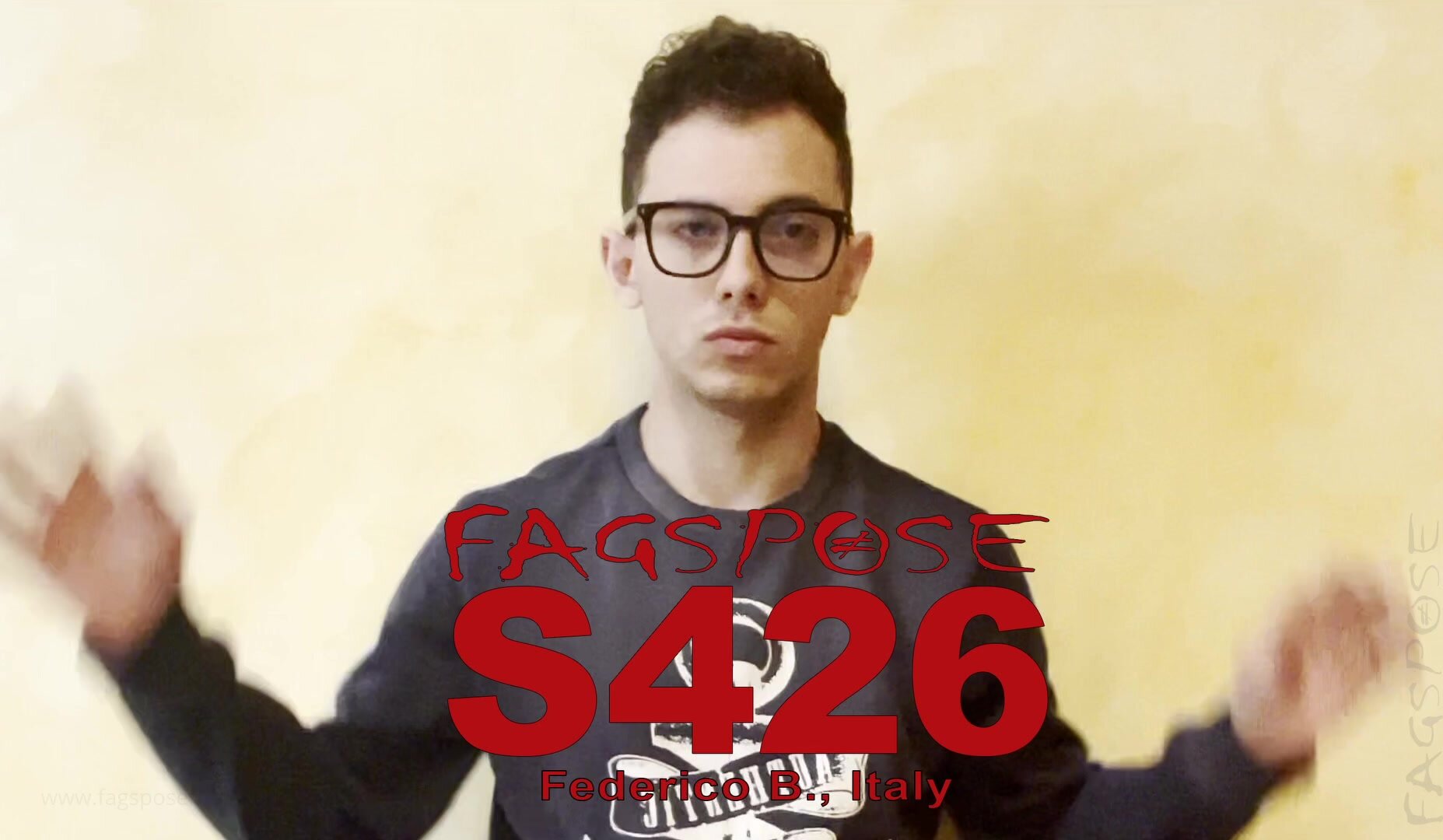 Federico B from Italy wants to be exposed by Fagspose (fag-id S426)