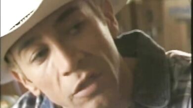 Coppia cowboy arrapati scopa outdoor