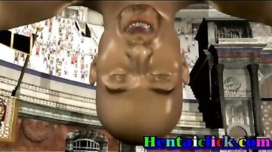 Gladiatori gay trombano nell' arena