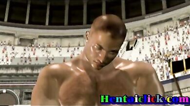 Gladiatori gay trombano nell' arena