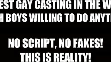 Giovane magro a un provino porno gay