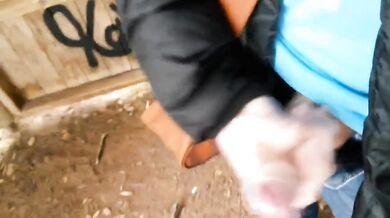 Stallone tedesco si masturba e viene in un parco pubblico