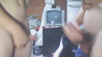 Giovani ragazzi si spompinano il cazzo in webcam
