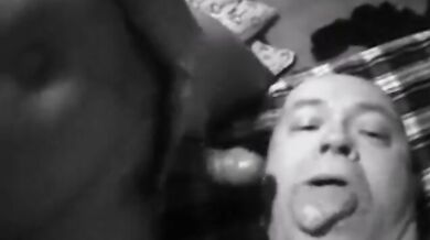 Maturo scopa con giovane asiatico