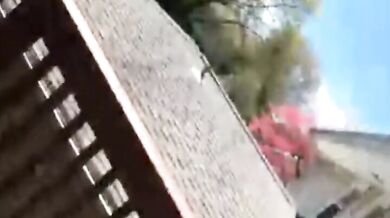 Ragazzo beccato mentre si masturba sul balcone