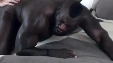 Bianco incula nero muscoloso